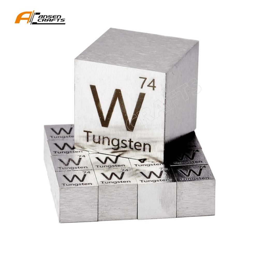Tungsten Cube 10 20 50mm Density Block Pure W 99.95% for Element Collection Hard Heavy Metal Display Cube
