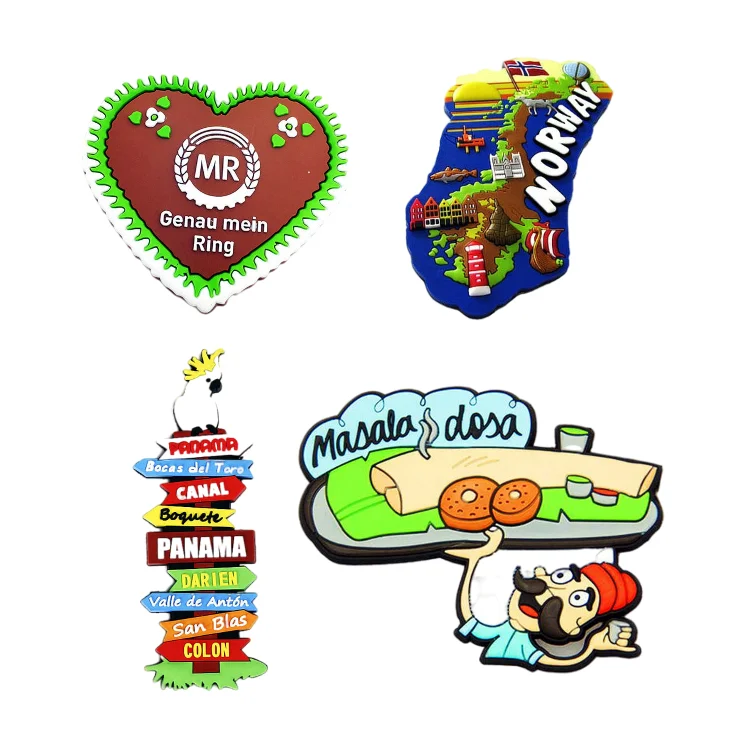 Custom New York Heart Shaped Magnetic Sticker Promotional Fridge Magnet Strong Silicone Rubber Refrigerator Magnets for Fridge