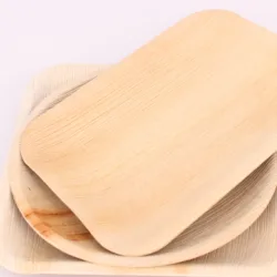 Disposable natural areca palm leaf plate bowl tray and banana leaf plates cutlery palm leaf tableware