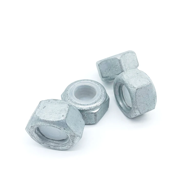 Hot Dip Galvanized stainless steel m8 hex anti-theft locking nuts with three balls for transmission tower
