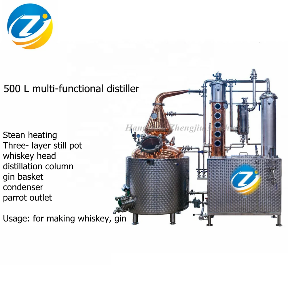 Distillation machines for alcohol gin production equipment moonshine distiller 200L, 500L, 1000L