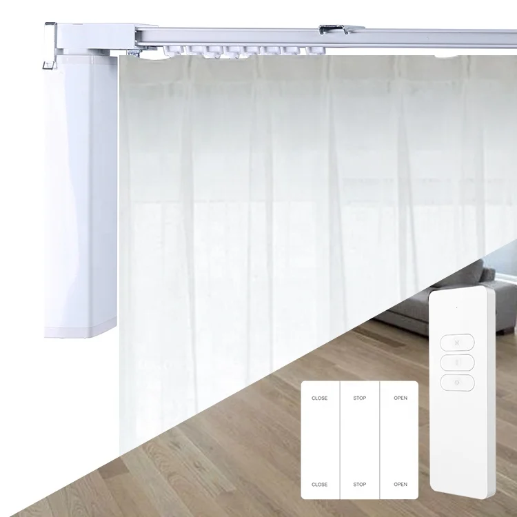 Custom design easy fitting wifi electric curtain motor rail track alexa for home curtain