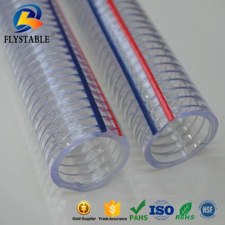 PVC Steel Wire Reinforced Spring PVC Transparent PVC Spring Hose Steel Wire Reinforced Suction Hose Delivery Hose