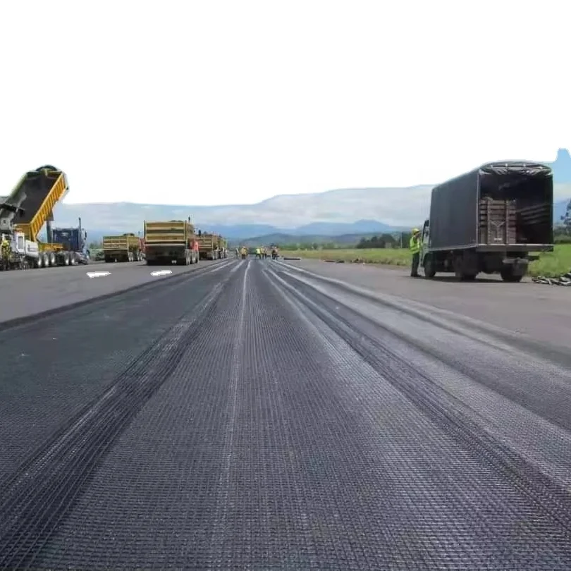 100kn fiberglass geogrid manufacturer PP geocomposite geogrid polyester geogrid 600kn for Road Railway Construction