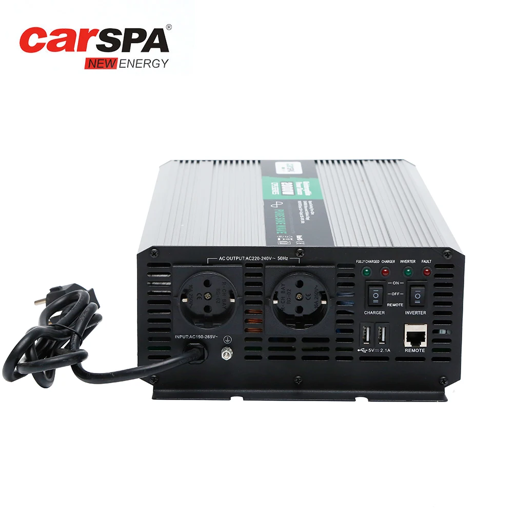 2000w pure sine wave power inverter with charger function and remote control and USB