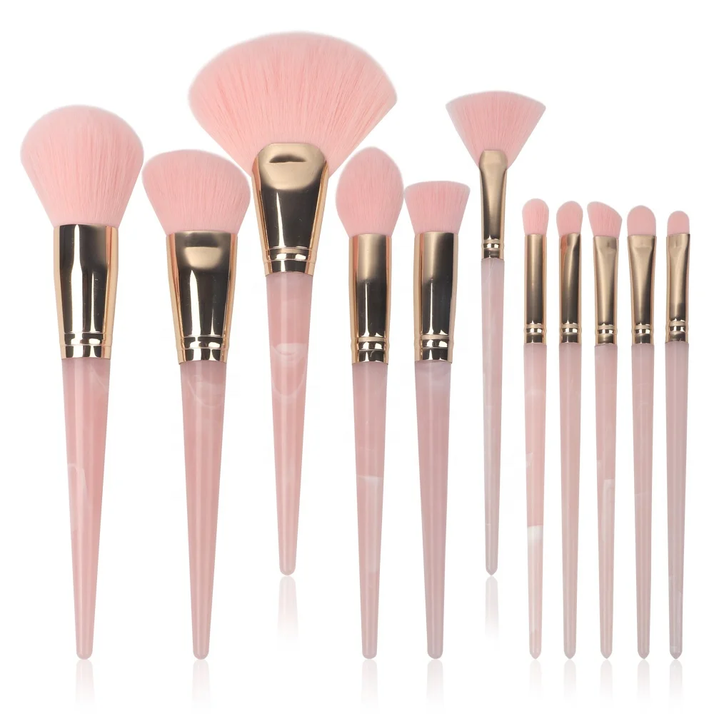 11 шт., пластиковые акриловые кисти для макияжа