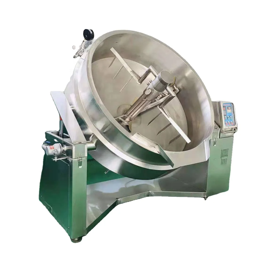 Central Kitchen Industrial Automatic Rotary Cooking Drum Wok Gas Cooker Hotel Stir Fry Planetary Cooking Mixer Machine