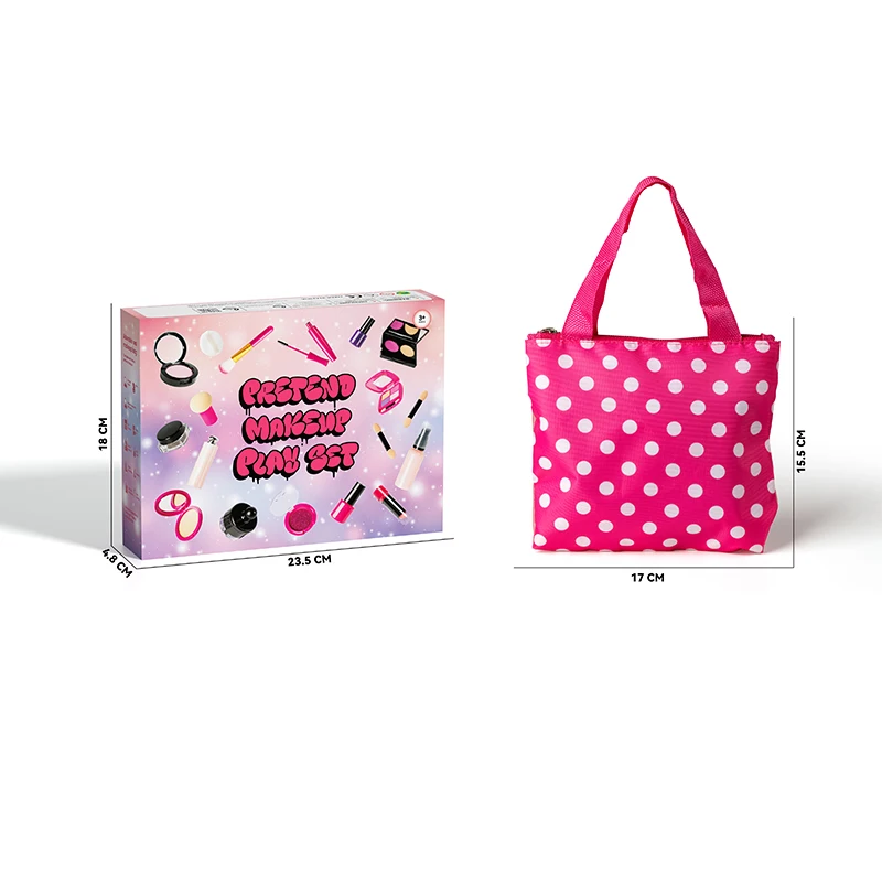 Hot Sale Kids Pretend Play Preschool Makeup Kit Make Up Suitcase Set Toys for Girls with Makeup Brush Set