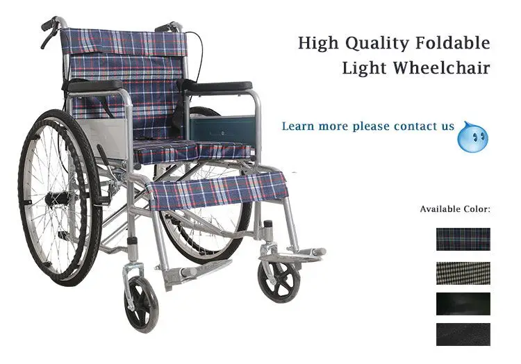 
High quality and low price folding portable lightweight wheelchair factory with toilet for disability 