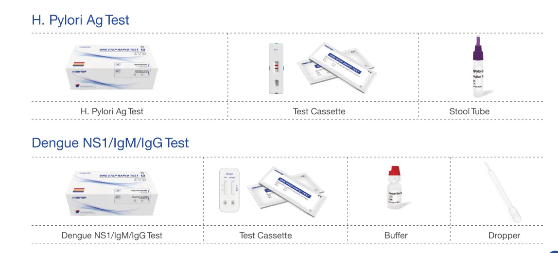 Hightop Rapid Test Kits hCG Pregnancy Hepatitis HBsAg HIV Syphilis Gonorrhea TOXO Chlamydia Malaria Typhoid Tests Leishmania