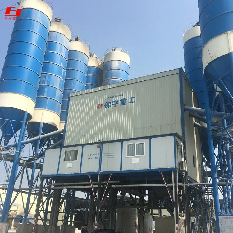 Construction machinery equipment automation system save space HZS150large concrete mixing plant