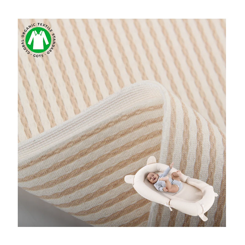 Approved Gots Certified Knitted Fabric Skin-friendly 100% Organic Cotton Baby Fabric Gots