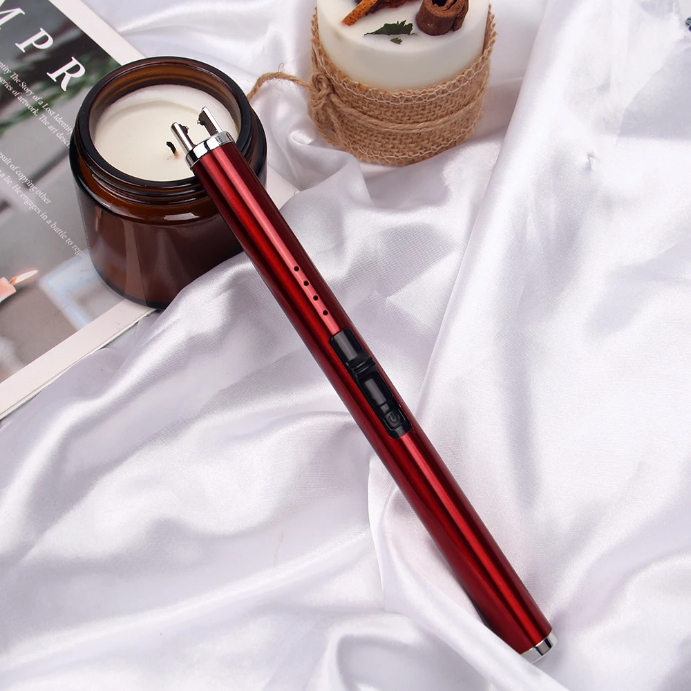 Luxury Windproof Flameless Arc Plasma Electronic Lighters Rechargeable USB Lighter Electric Lighter for Kitchen Gas Stove