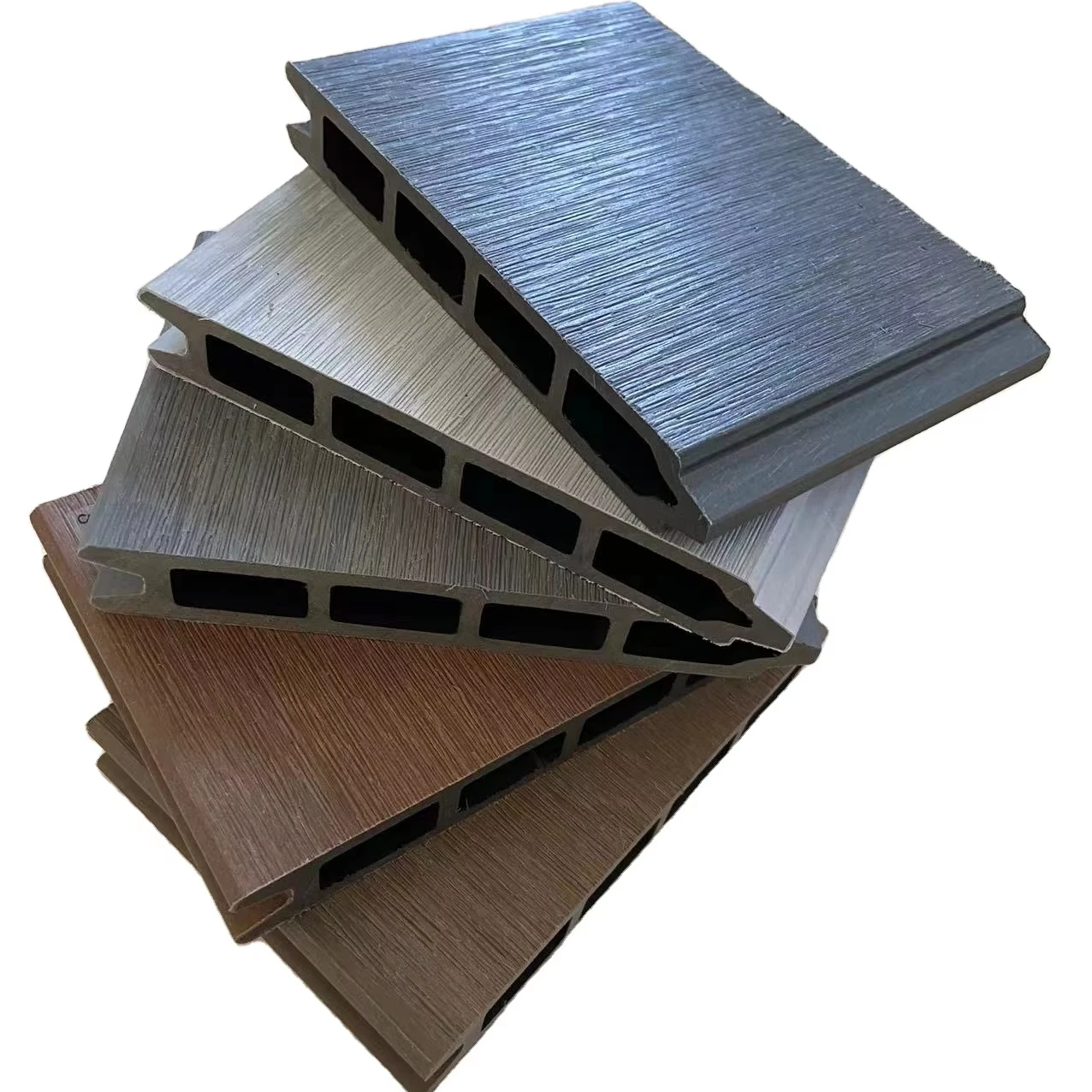 Beautiful garden decorate wpc fence privacy waterproof outdoor wood plastic composite fencing cladding