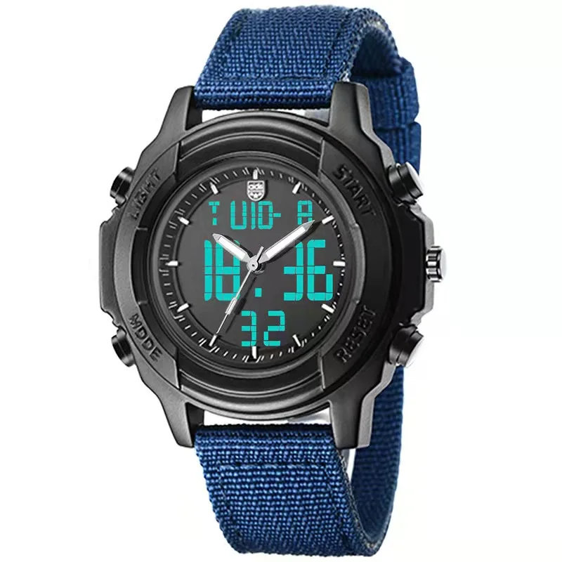 addiees-MY1818- 1  Luminous Multi-FunctionWatch Outdoor Mountaineering WhistleFlint Waterproof Digital Sports Watch For Men