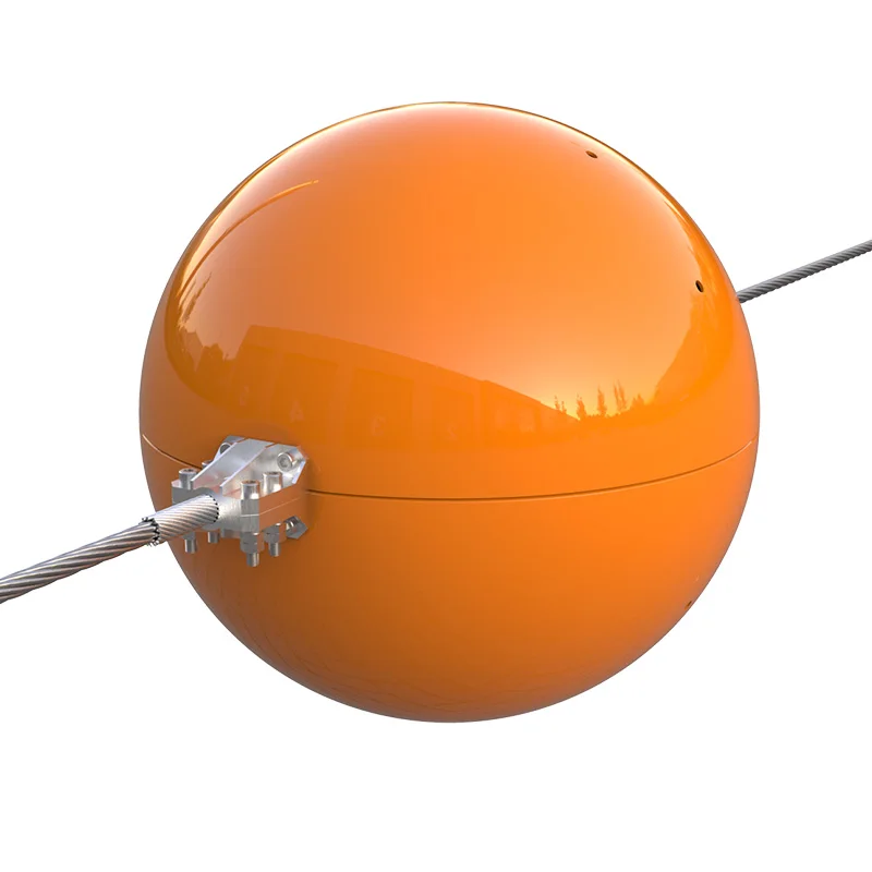 Overhead wire warning sphere rotating obstacle power line markers balls