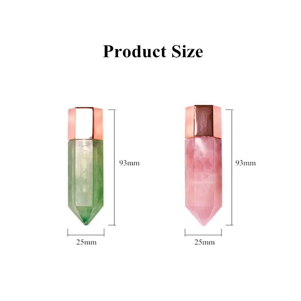 High Quality Natural Crystal Jade Essential Oil Massage Gua Sha Roller Ball Bottle