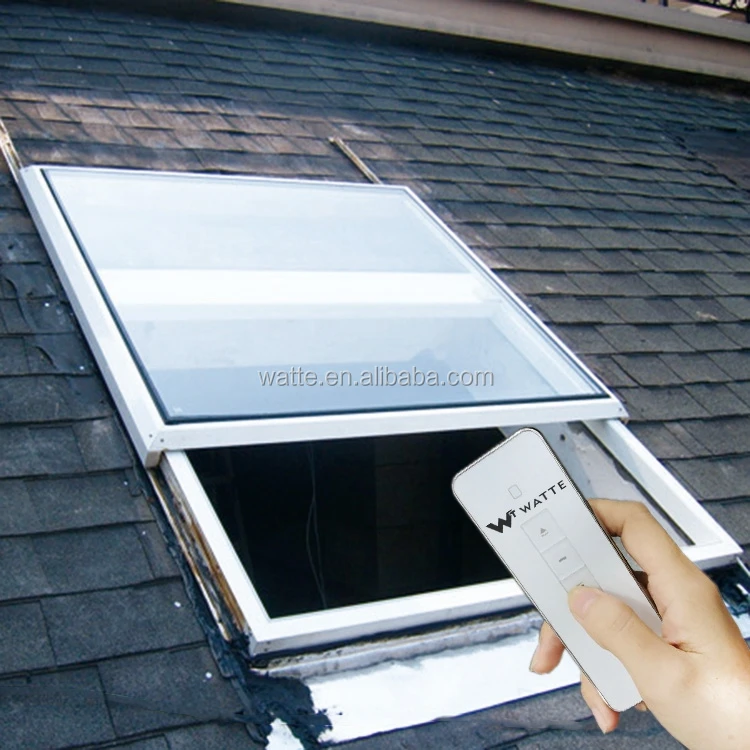 Automatic Roofing Top Sunroof Daylighting Ventilation Electric Motorized Sliding Roof Glass Window Skylight With Import Motor