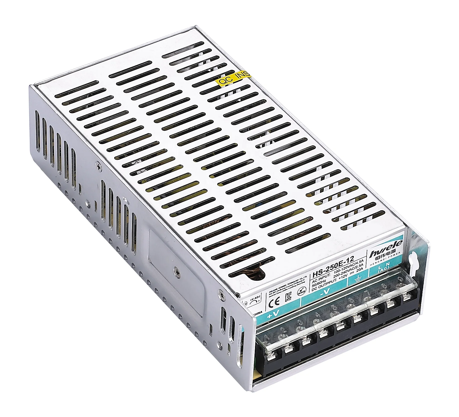 CE ROHS approved Enclosed  CV type HS-250E-24 250E 24V 10A Transformer for LED decorate lighting