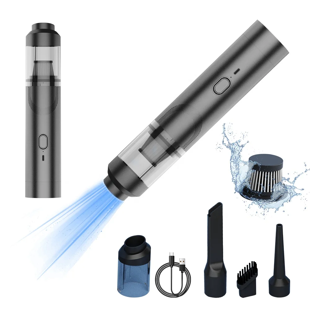 Small Handheld Strong Suction Air Duster Suction Blowing Mini Portable Wireless Car Vacuum Cleaner For Home Desktop Cleaning