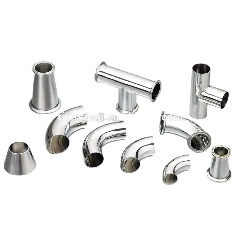 QINFENG SS304 316L санитарно-гигиенический зажим из нержавеющей стали для пищевых продуктов сварные резьбовые трубы фитинги поперечные размеры тройника имена и детали