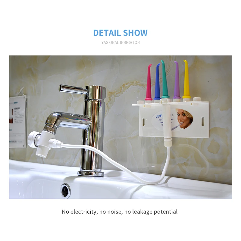 Family use water flosser dental oral care tooth cleaning dental oral care irrigator faucet dental spa portable cordless flosser
