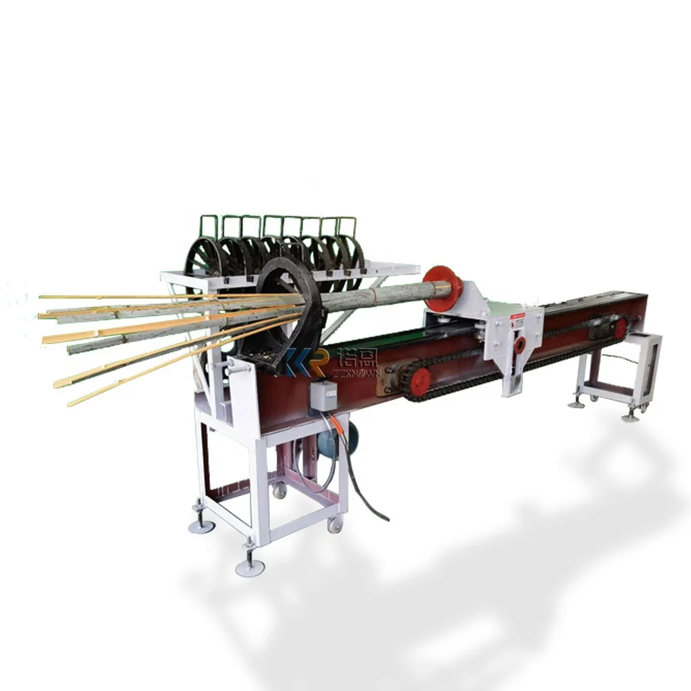 Automatic Original Bamboo Slitting Machine Wooden Barbecue Stick Maker Bamboo Split Cylinder Toothpick Package Machine