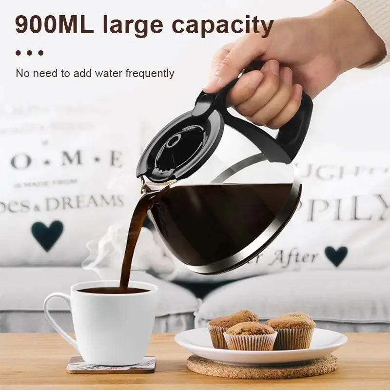 4-6 cups 650W automatic drip coffee makers American drip coffee machine household  one touch coffee maker