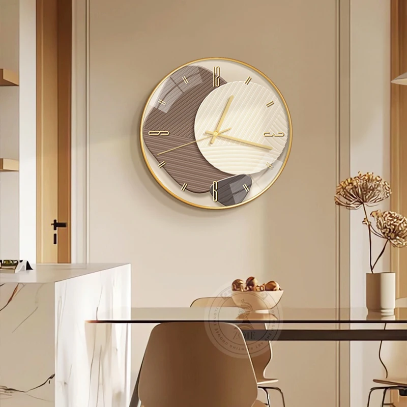 Modern Minimalism Living room Clock Hanging Wabi-sabi Design Restaurant Creative Art Circular Clock Still Life Home Decoration