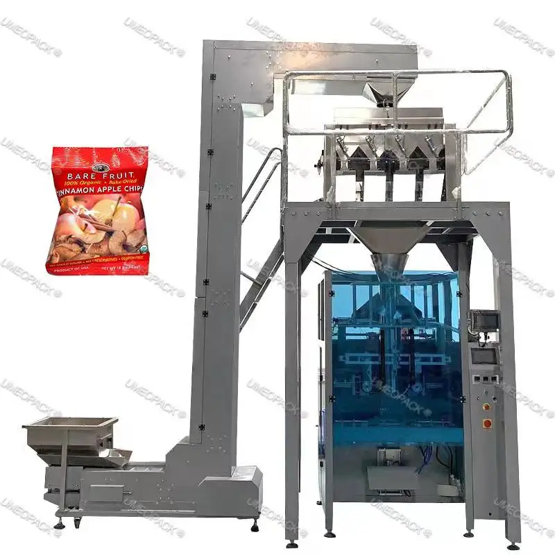 grain peanut nuts fruit jelly biscuit corn potato crisps packing machine
