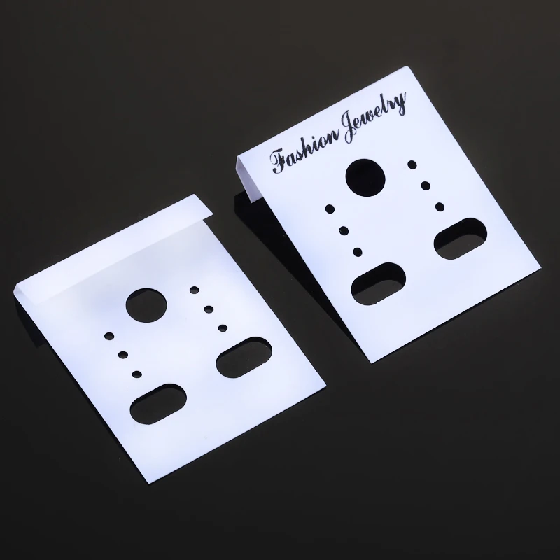 50pcs/bag Plastic Earring Ear Studs Hooks Packaging Display Tag Cards Supplies for Jewelry 30x37mm X19