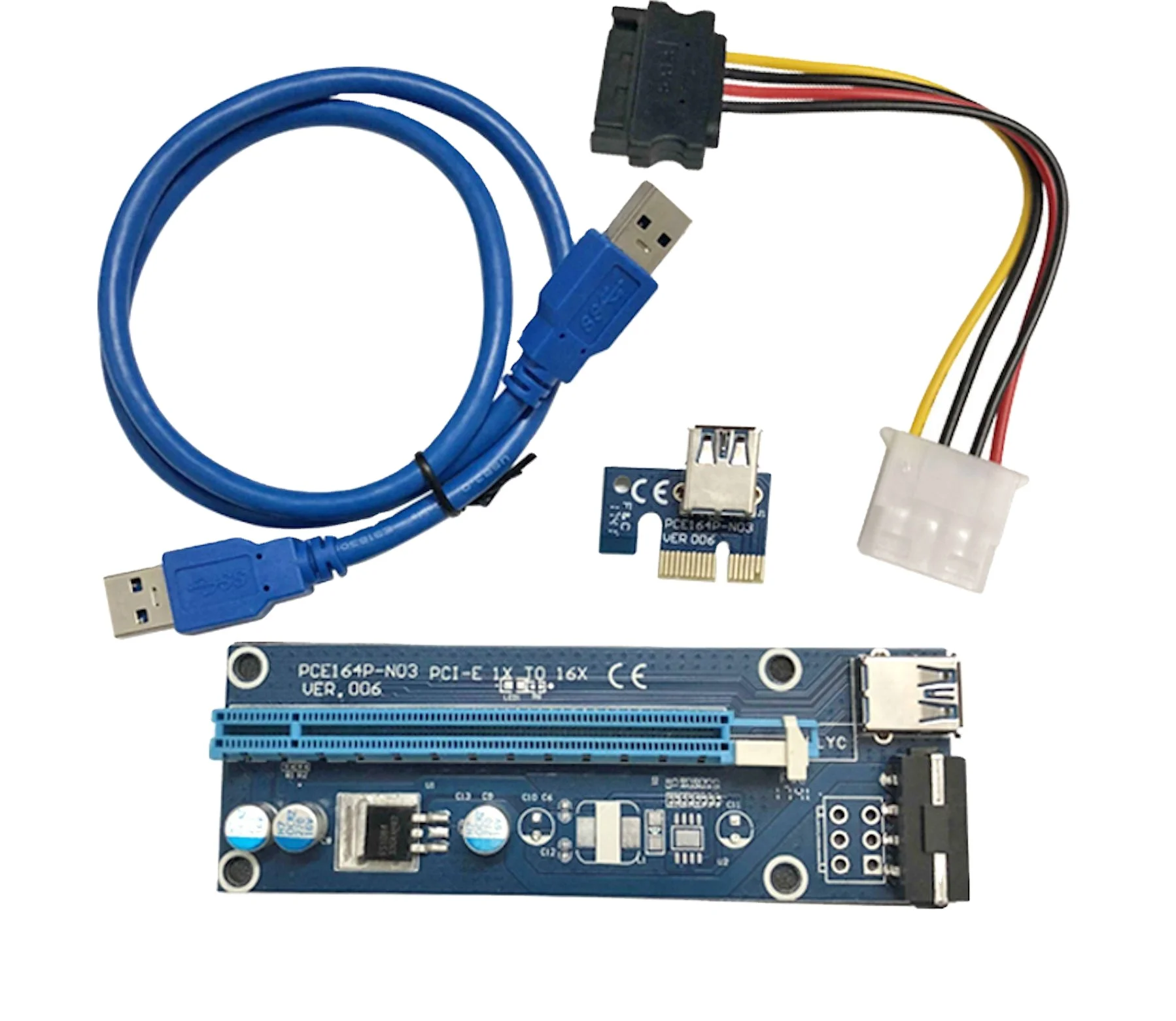 Переходная карта PCIe1X до 16X Ver009S Plus от