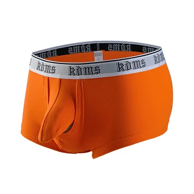 Боксеры мужские с разделением пуль, хлопковые дышащие трусы-шорты, пикантное молодежное нижнее белье со слоном