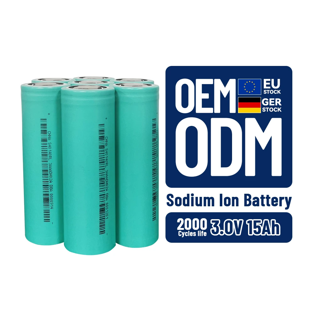 Manufacturer OEM&ODM SIB 3V 15Ah Na Ion Battery 2000 Cycles 3C Discharge 40140 Sodium Ion Battery Golf Car Speedboat Tour Boat