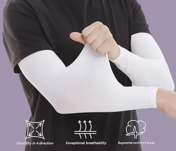 UPF50+ Protection Cooling Seamless Arm Sleeves  Sun Protective Accessories  Sleeve Skin Protect Cover Anti UV Cuff for Outdoor