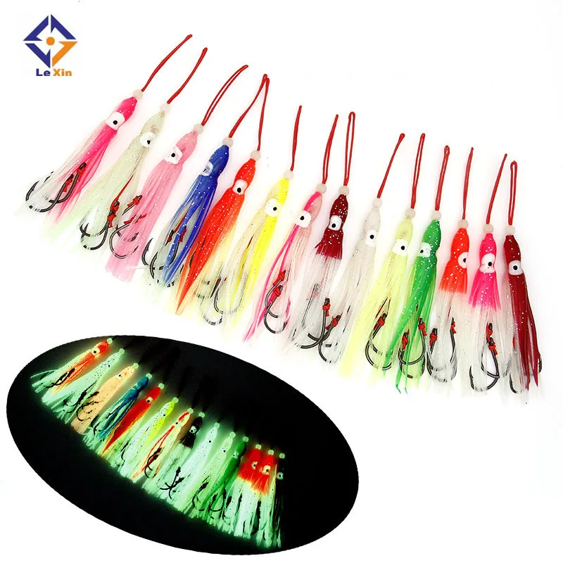 Amazon Hot Sale Sea Fishing Metal Jig Hooks Double Assist Slow Jigging Hook With Octopus lure