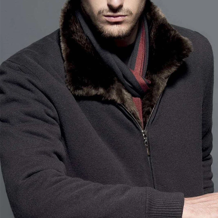 knitwear manufacturers zip up hooded sweater custom logo jacket hoodie knit cashmere cardigan for men