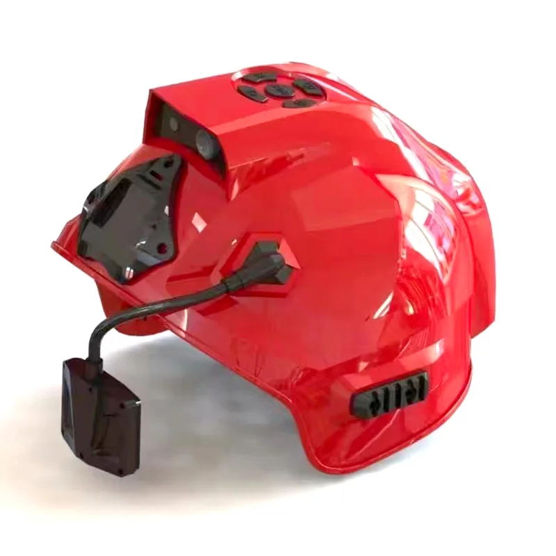 4G firefighter rescue helmet ABS fire proof IR thermal-image camera SOS Alert with Command software VMS