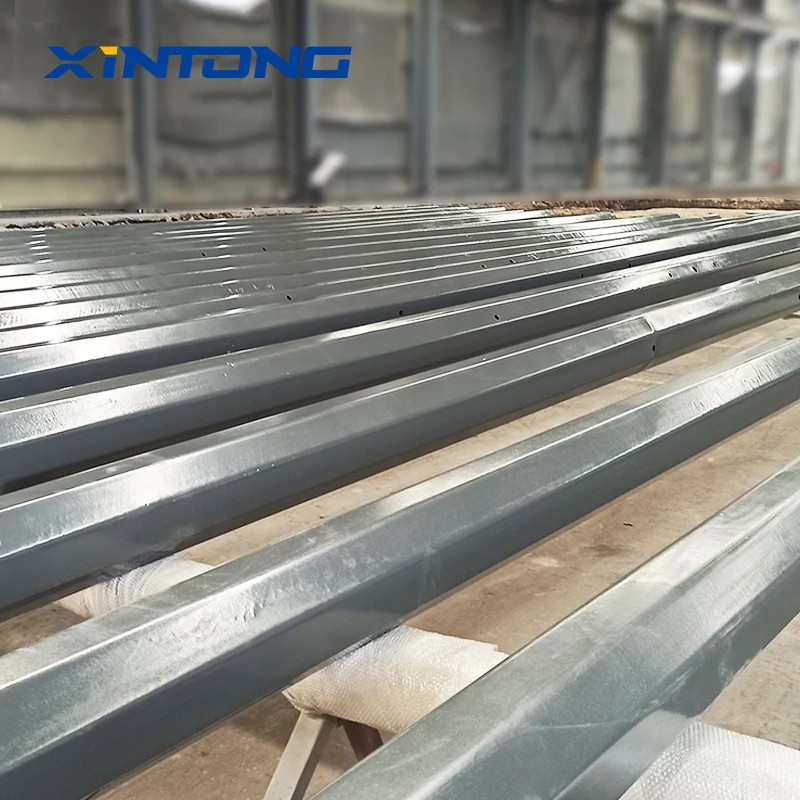 XINTONG 5 Year Warrantyoctagonal Signal Solar Led Galvanized Street Light Post Pole