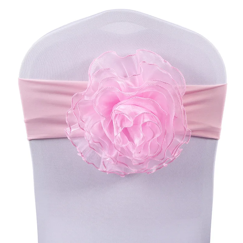 Wholesale Spandex Chair Sash For Wedding Party Event Banquet Decor Chair Sashes Belt Knot Chair Covers Bow Bands Ties