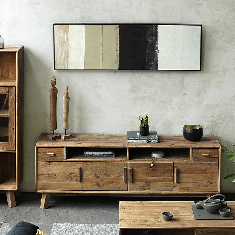 Ready to Ship In Stock Fast Dispatch New design wooden antique Low price Large tv stand reclaimed wood