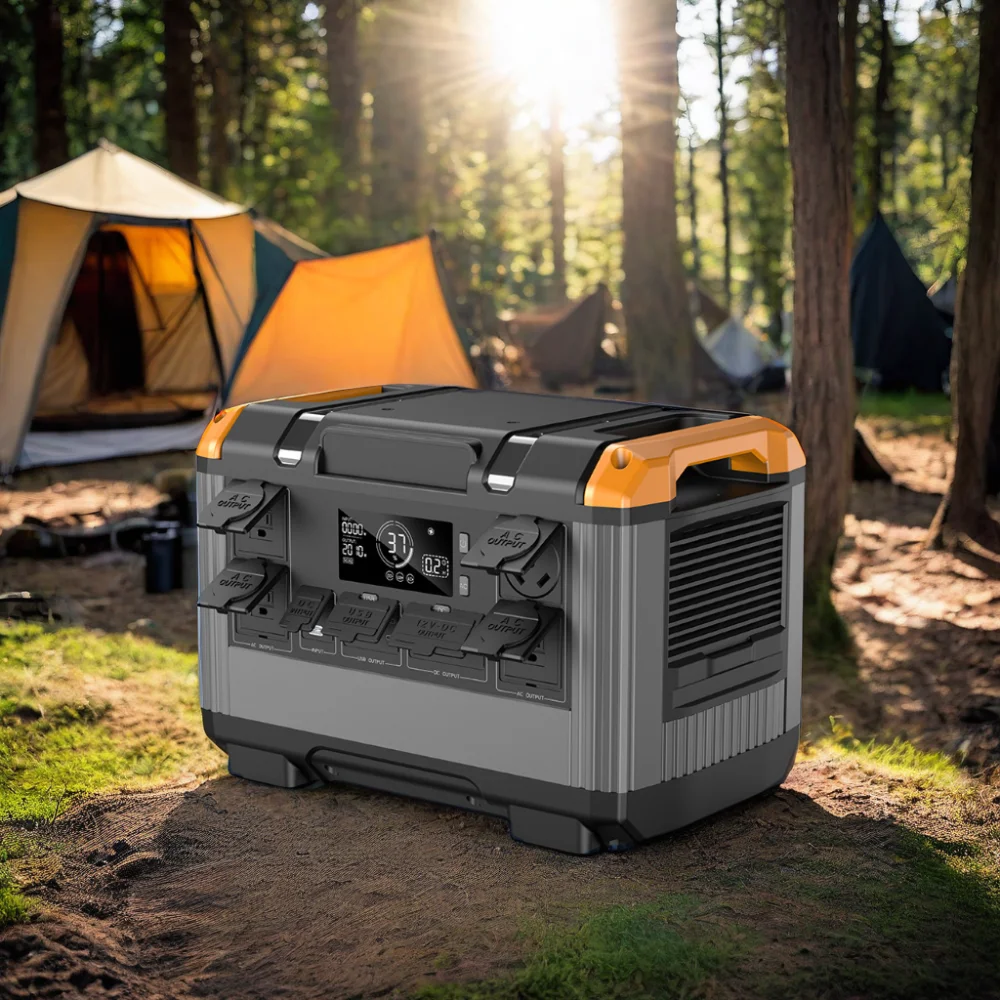 2400W 220V fast charging solar portable outdoor  battery energy storage photovoltaic solar generator power station