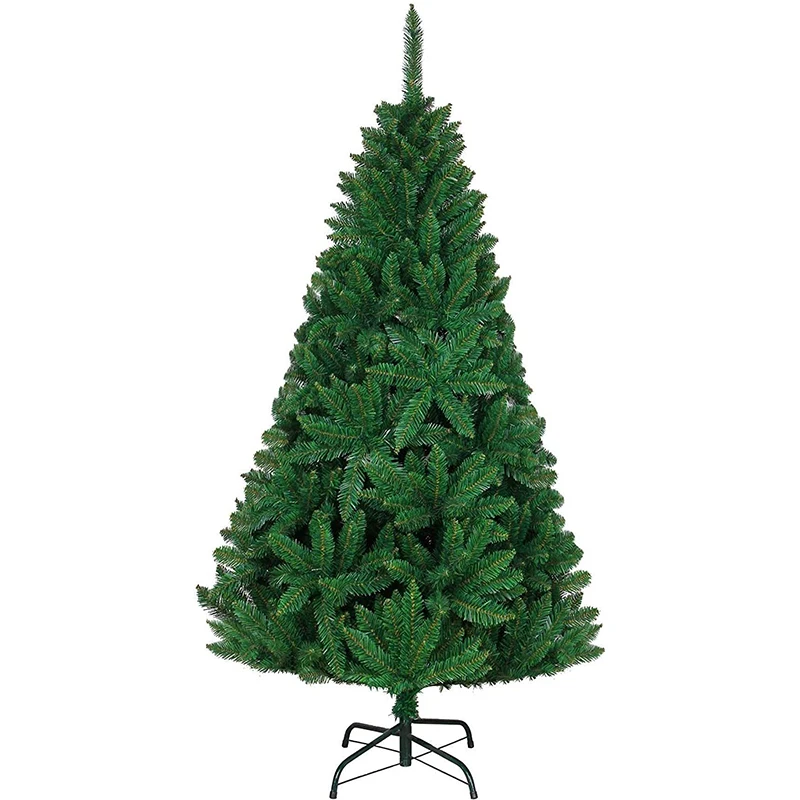 Christmas Decoration Supplies Environment Friendly ROHS Customized Color PVC Christmas Tree Customizable Height Artificial Green