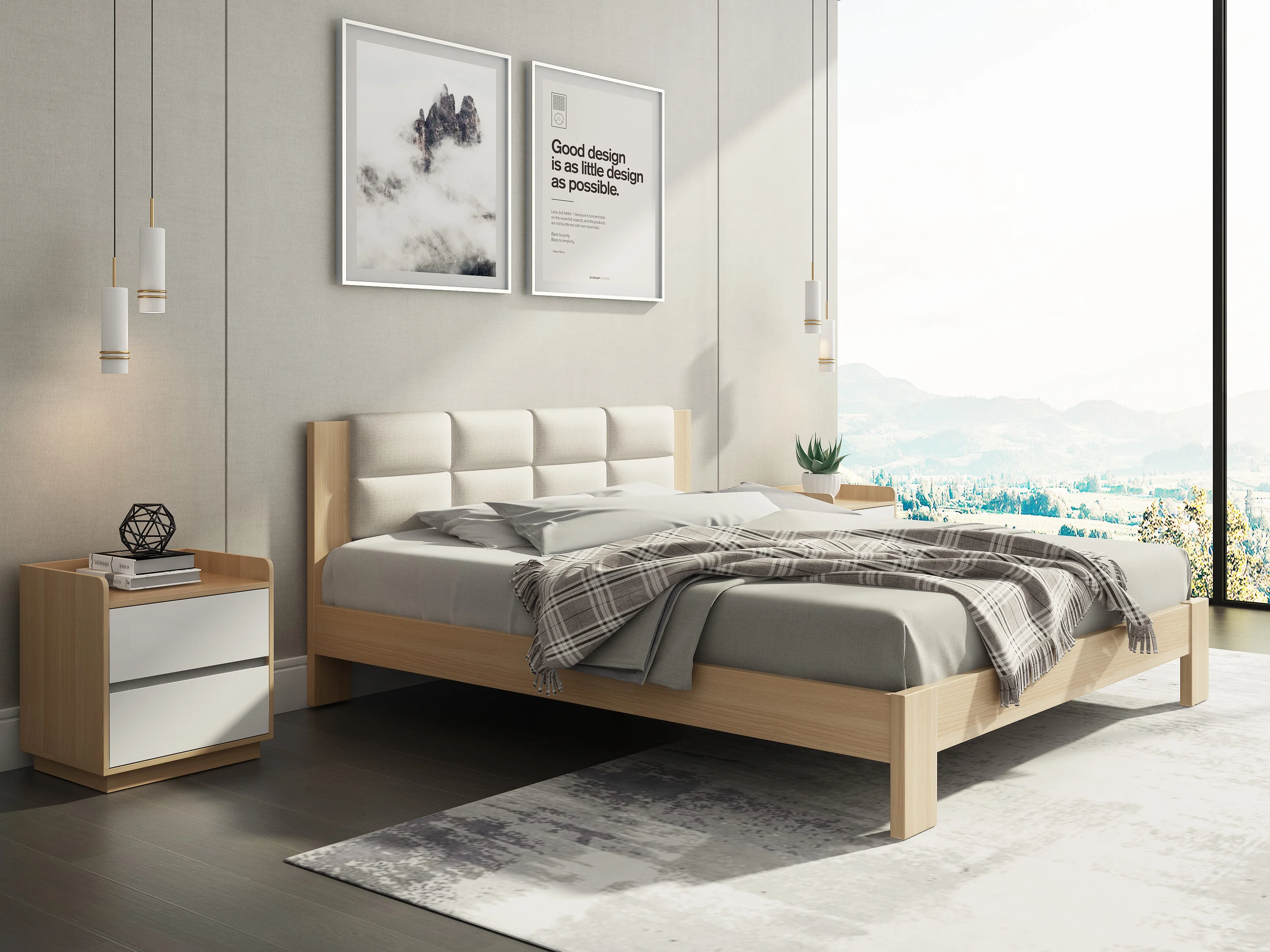 Japanese Low Platform Storage Bedroom Furniture With Good Price