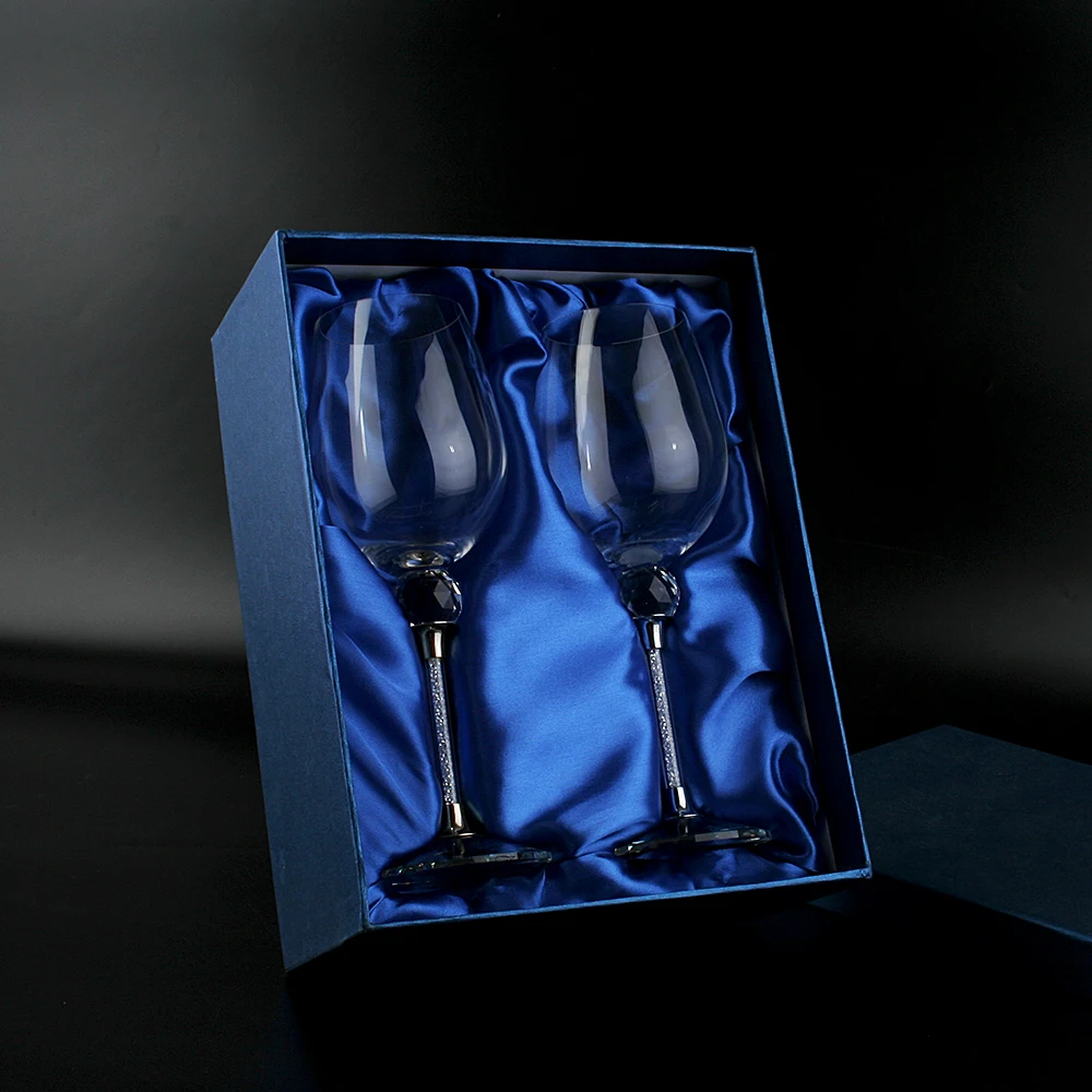 Итальянские бокалы для белого вина с длинным стеблем, 17,6 унций, прозрачный набор из 2 бокалов для красного и белого вина или свадебных торжеств