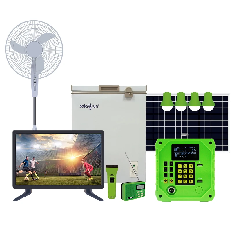 High Quality  Off-Grid Solar Power System Hybrid Inverter Lifepo4 Lithium Battery Polycrystalline Silicon Ground Home Use
