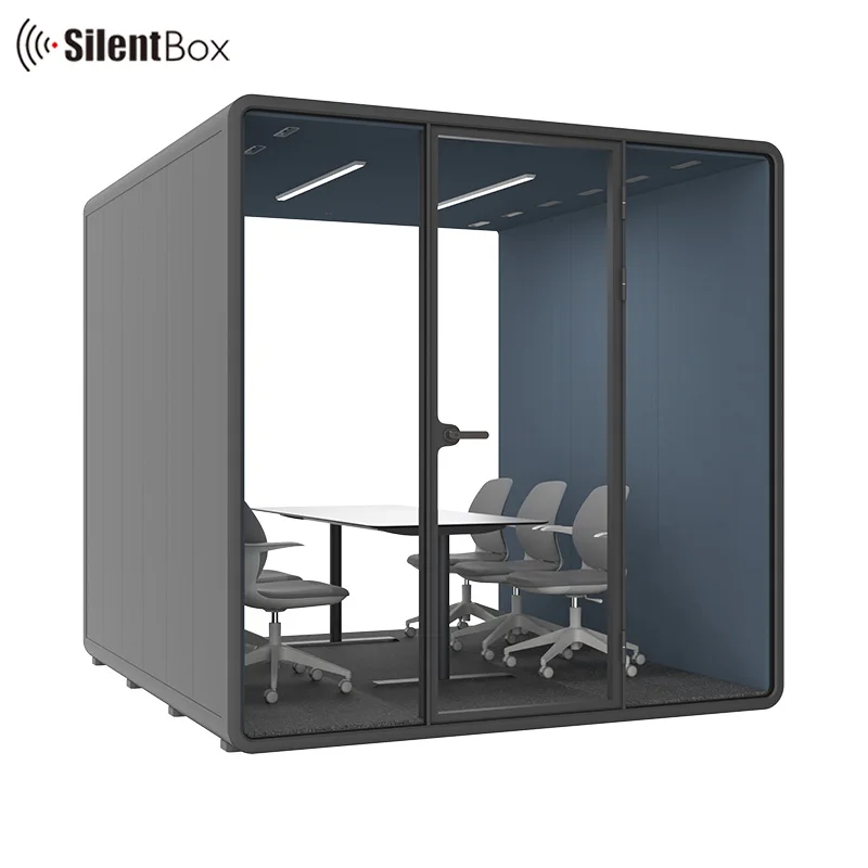 Customizable 6 person silent cabin enhance privacy booth personalization space easy assembled