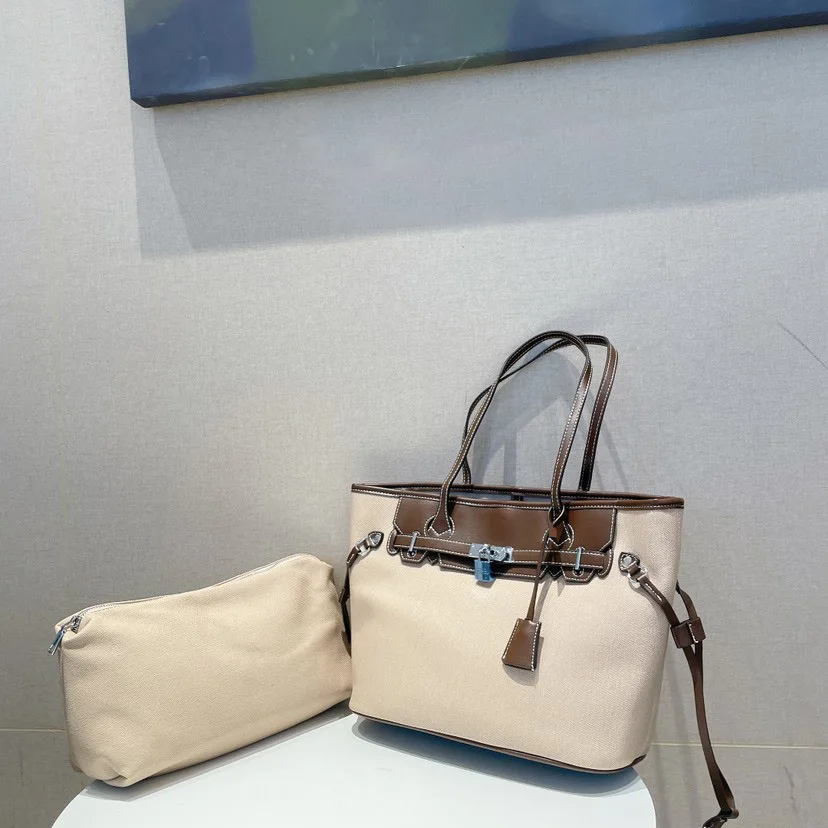 Design Bump Color Restoring Ancient Ways Single Shoulder Bag Canvas Large Capacity Tote Bags South Korean Web Celebrity Fashion