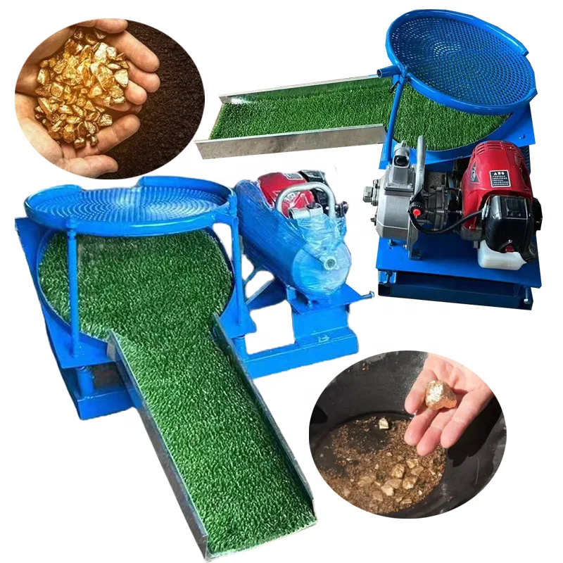 Gold separation equipment vibrating pan for portable mini gold mining washing separator machine