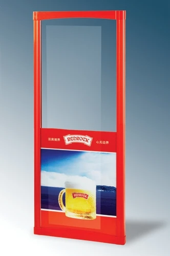 
Commercial Display Freezer Red Single Glass Door for Soft Energy Drink 